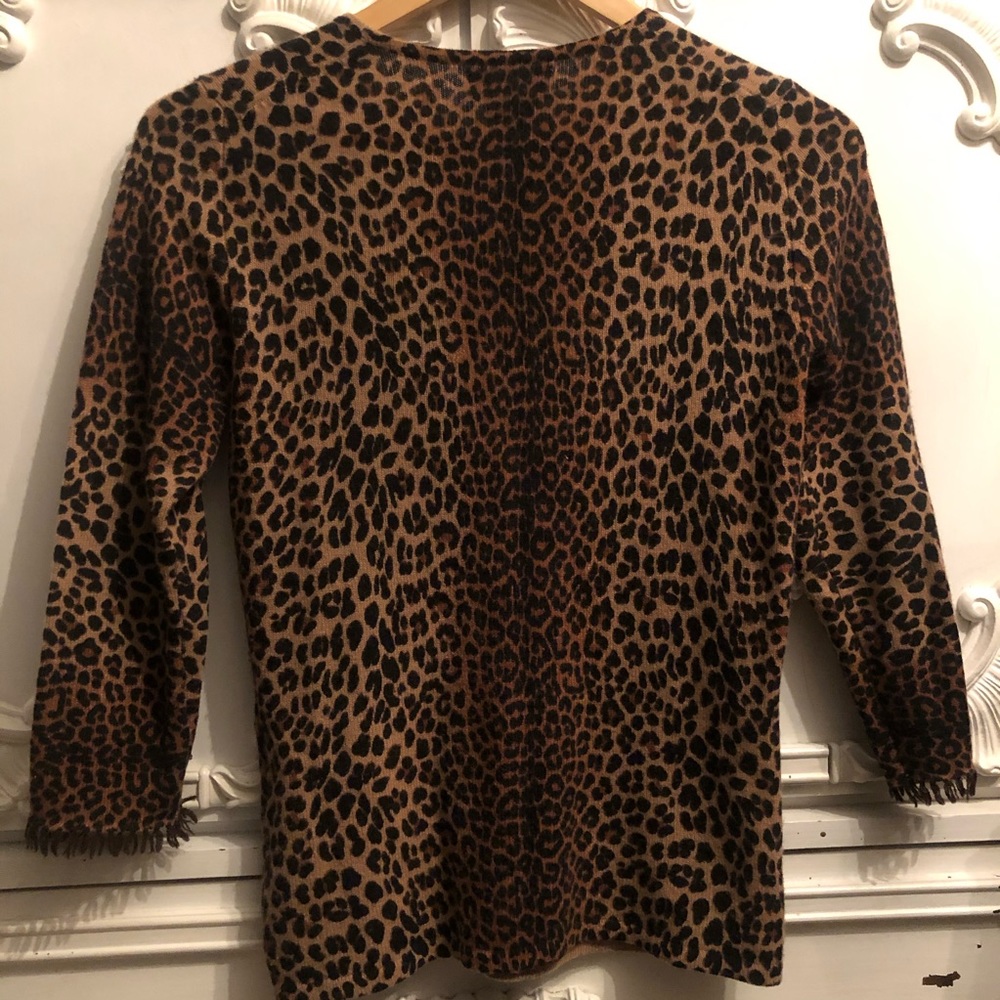 Cashmere Leopard Cardigan - Picture 3 of 3